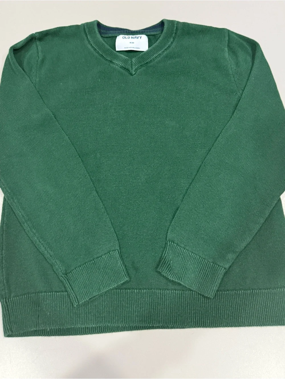 Old Navy Forest Green V-Neck Sweater  Boys Size Medium (8)